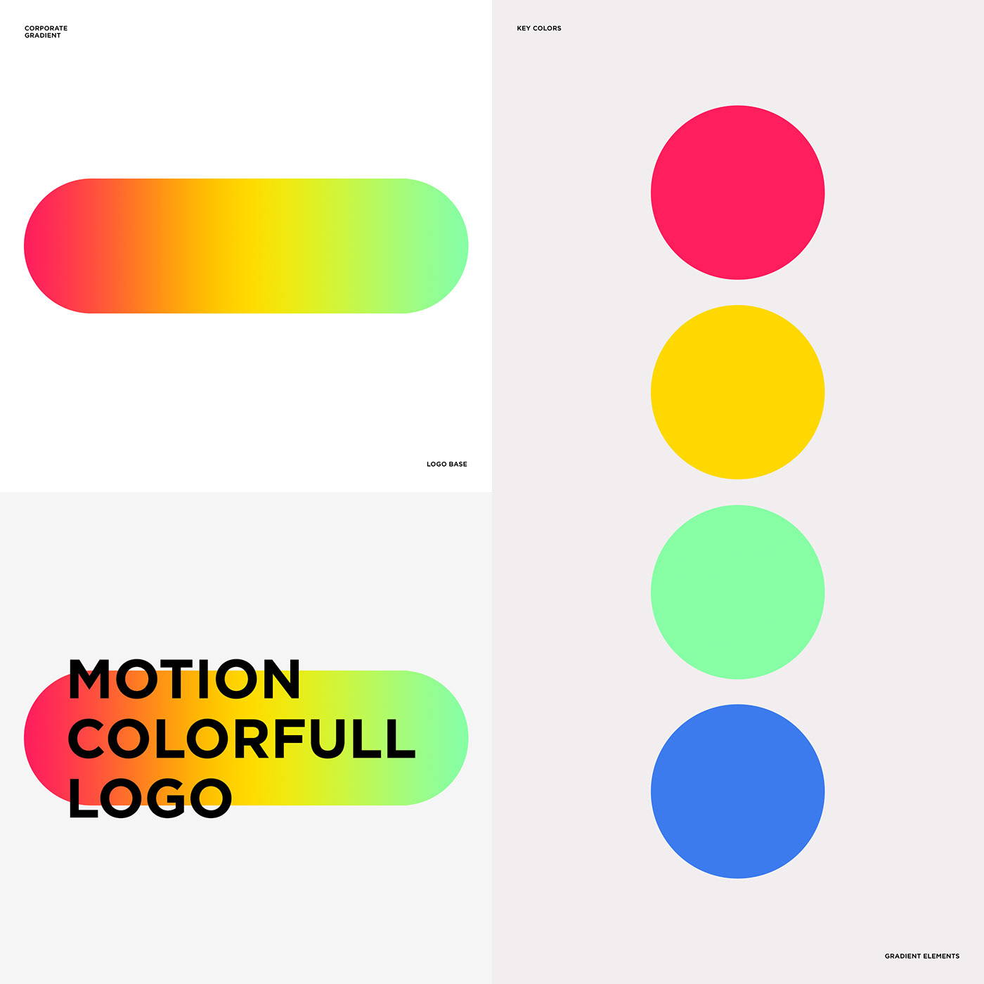 colors design system gradient guidelines Logistics rainbow Responsive Logo