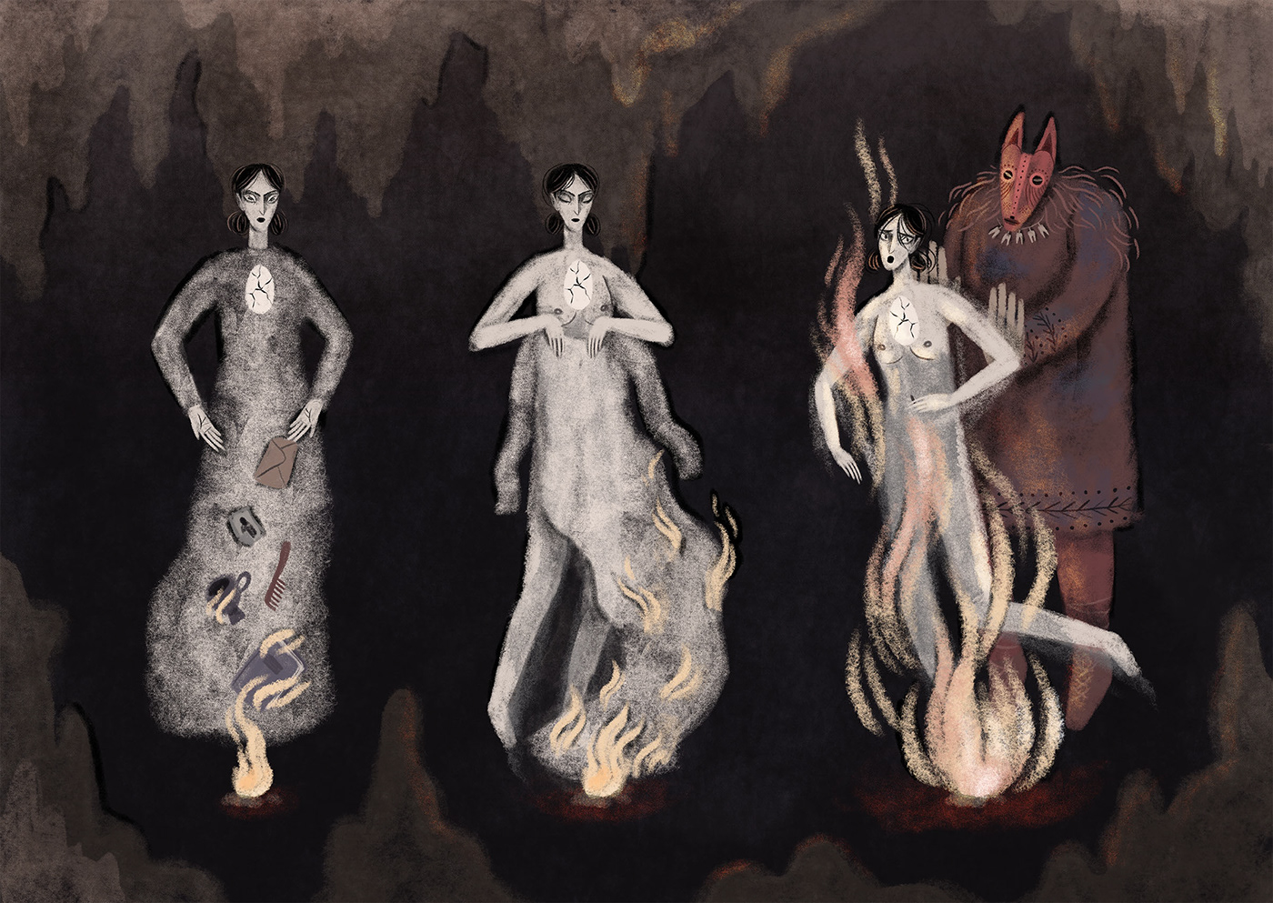 silent book dark art Circus alchemy occult fantasy witch