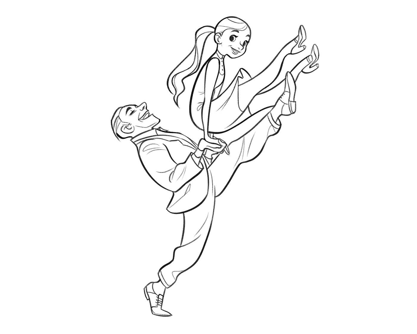 swing dance DANCE   characters texture ILLUSTRATION  Character design  dancers jazz vintage Fashion 