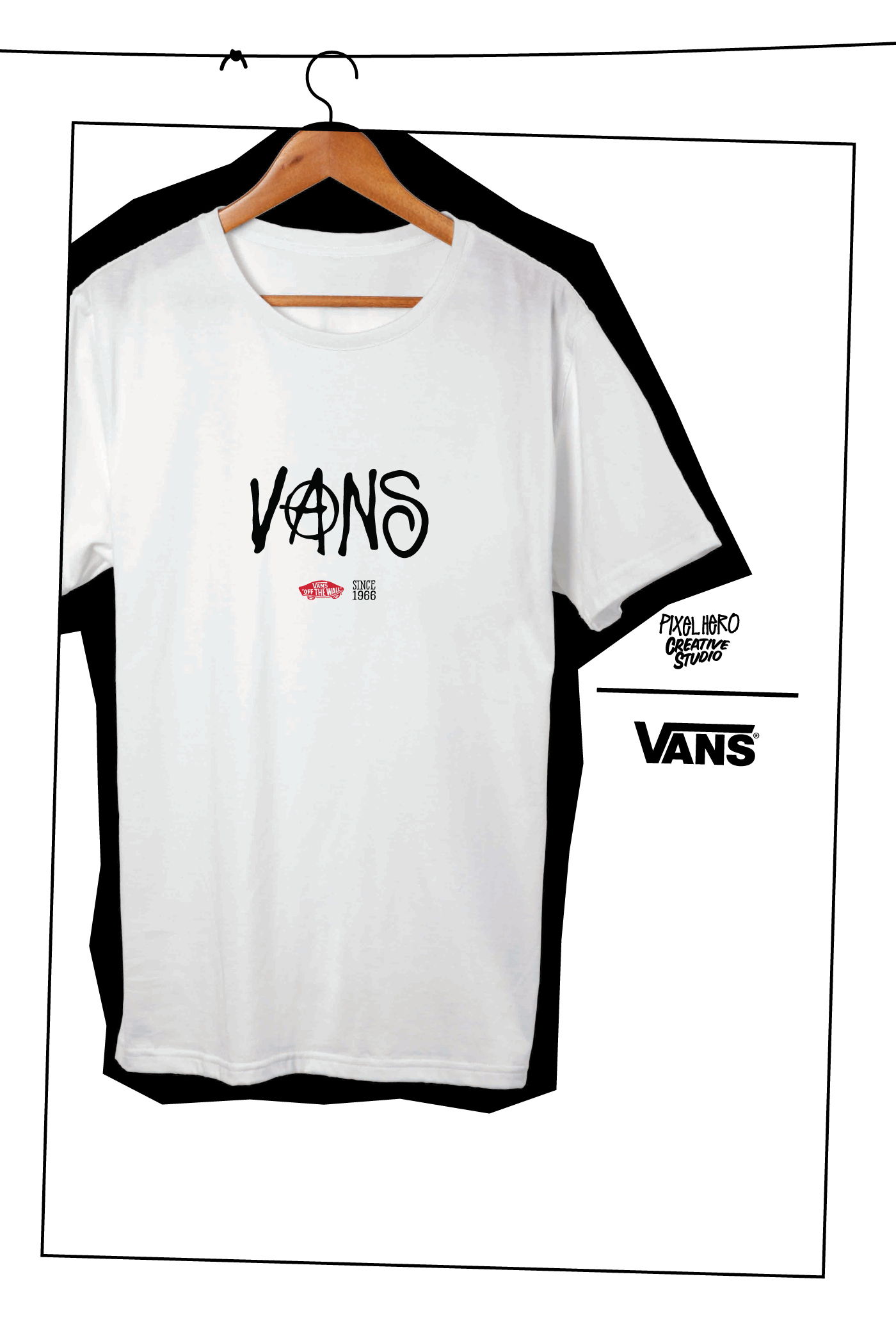 Vans Vasili Bryjak Pixel Hero off the wall shirt design ILLUSTRATION  skate