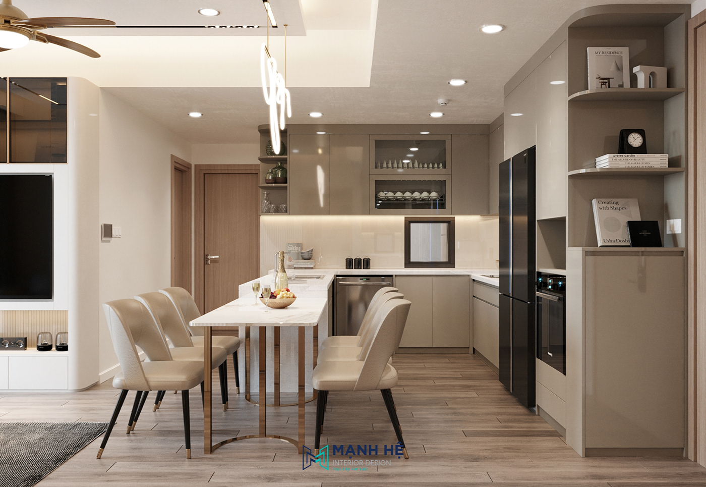 design interior design  apartment modern architecture Render 3ds max corona