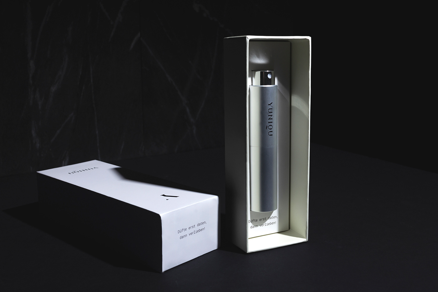 Fragrance subscription parfum product package box Classic Noble contemporary minimalistic