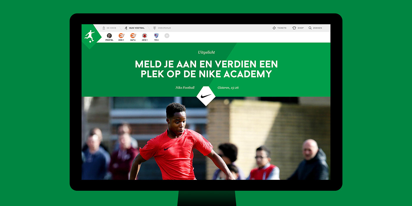 KNVB royal dutch football platform design Sports Fans training Rinus voetbal UI/UX orange