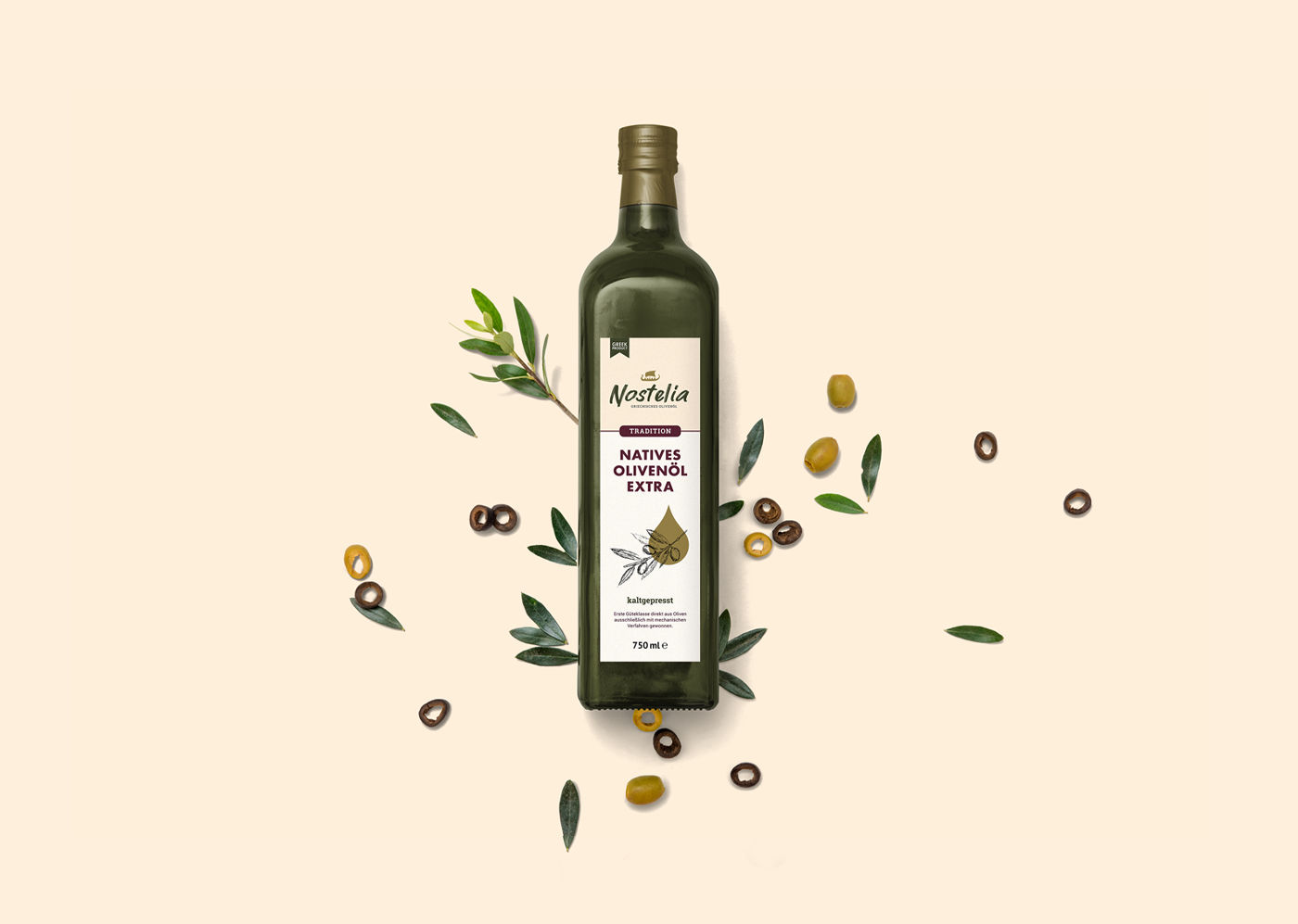 extra virgin olive oil natives olivenöl verpackung verpackungsdesign Packaging bottle