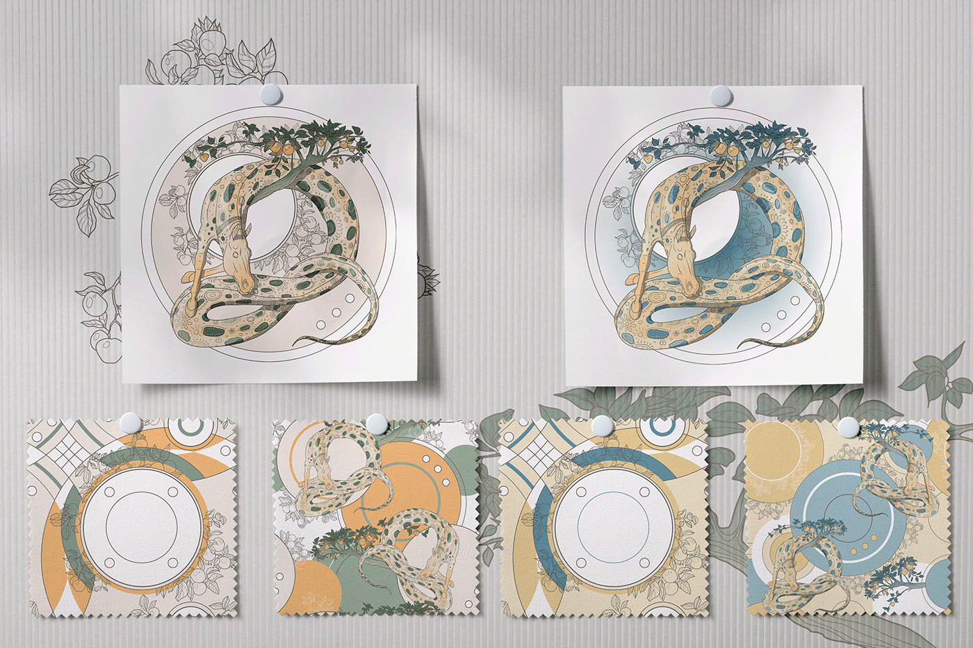 animal chimera fairycreatures horse pattern plants poster printable prints sublimation