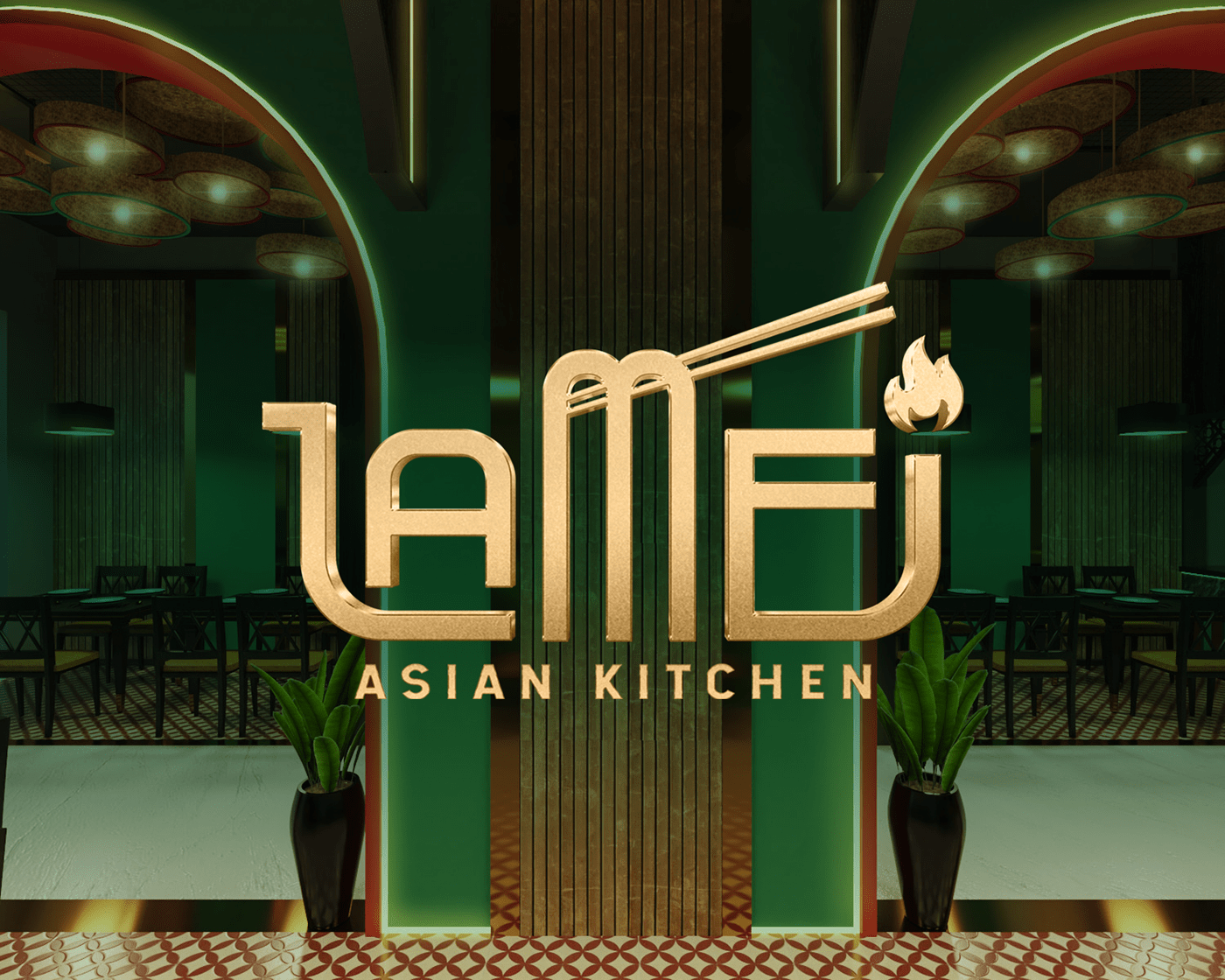Asian Food brand identity chinese cuisine emerald food photography restaurant social media Logo Design interior design 