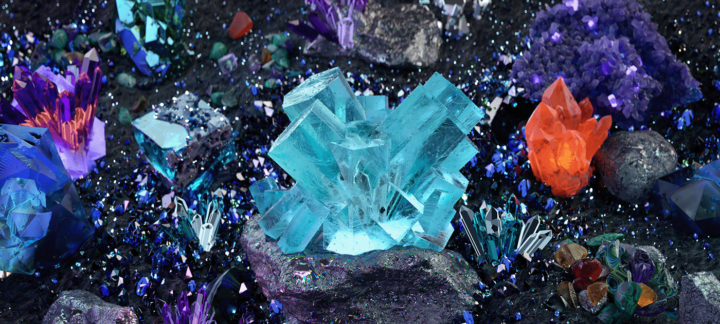 stones Alina c4d 3D Show Gems crystals Digital Art  concept octanerender  