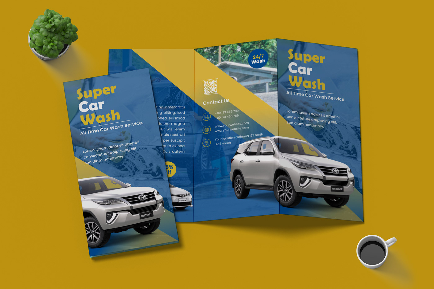 car service trifold brochure Advertising  ads trifold brochure print Layout corporate