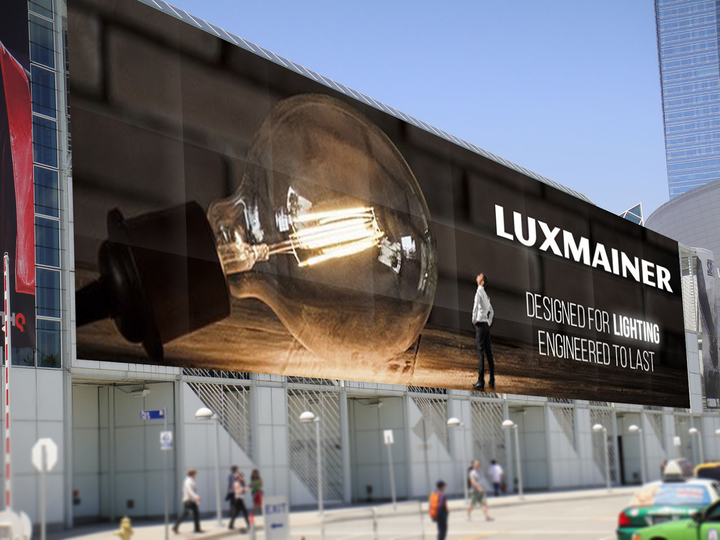 luxmainer lighting company banner creative idea concept