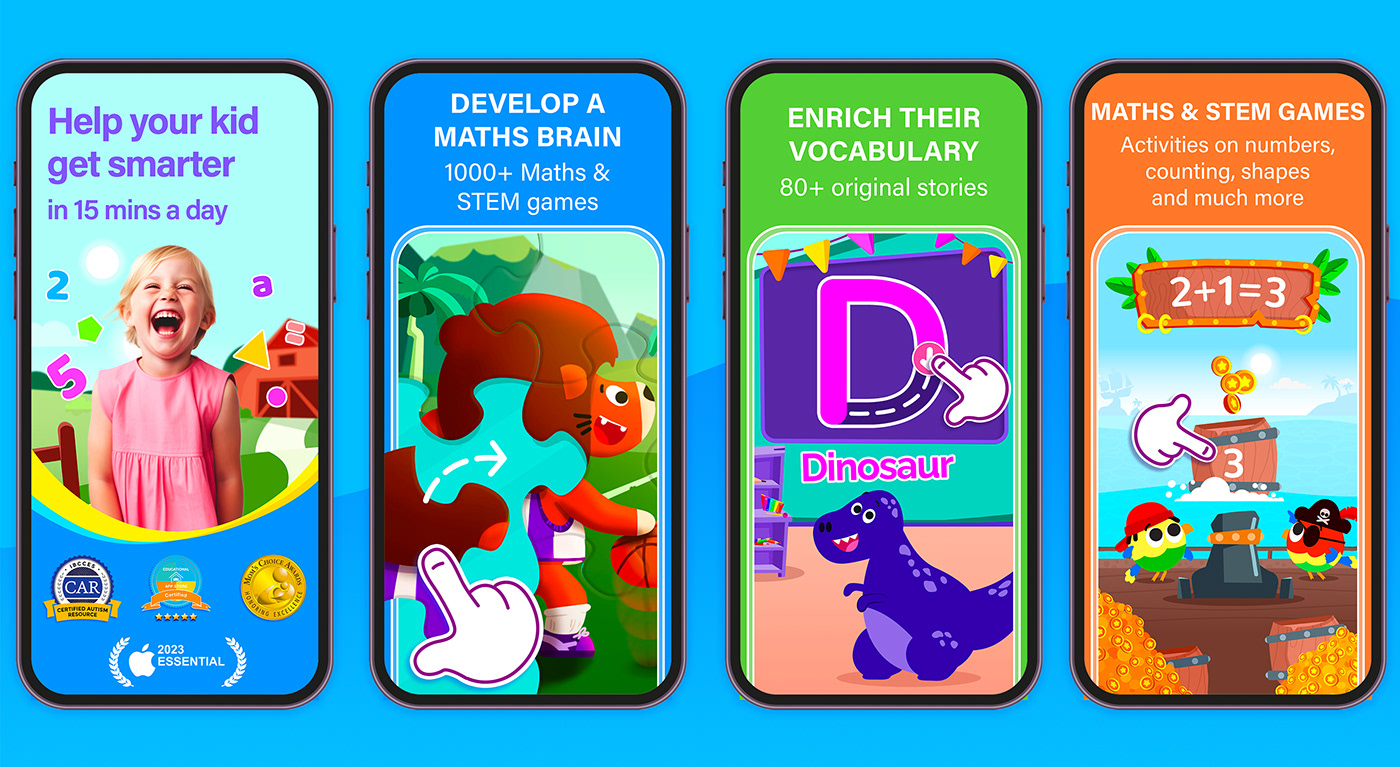 app design Figma Games UI Mobile app smart tales UI/UX