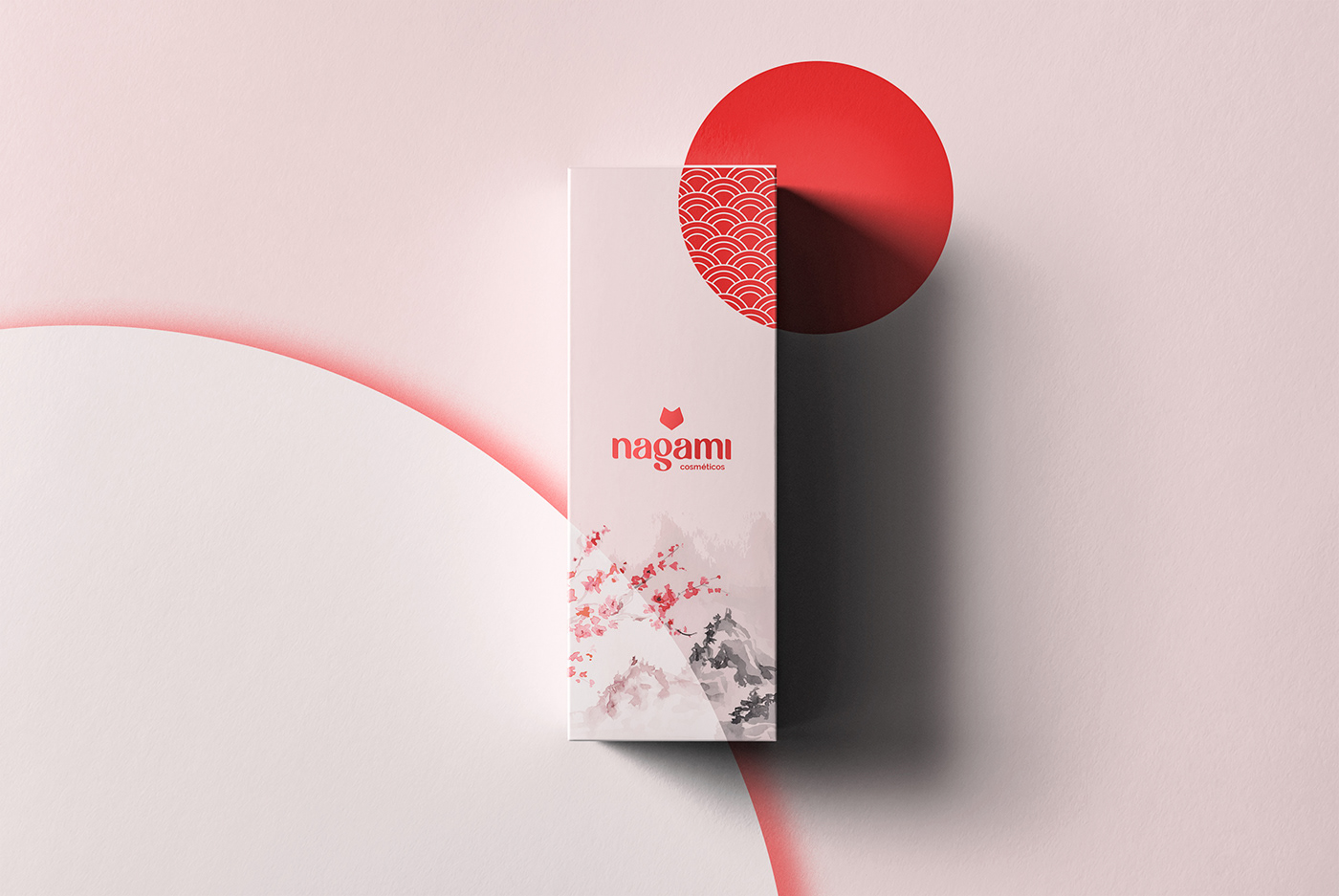 nagami cosmetics japanese japan asian pink red visual identity FOX