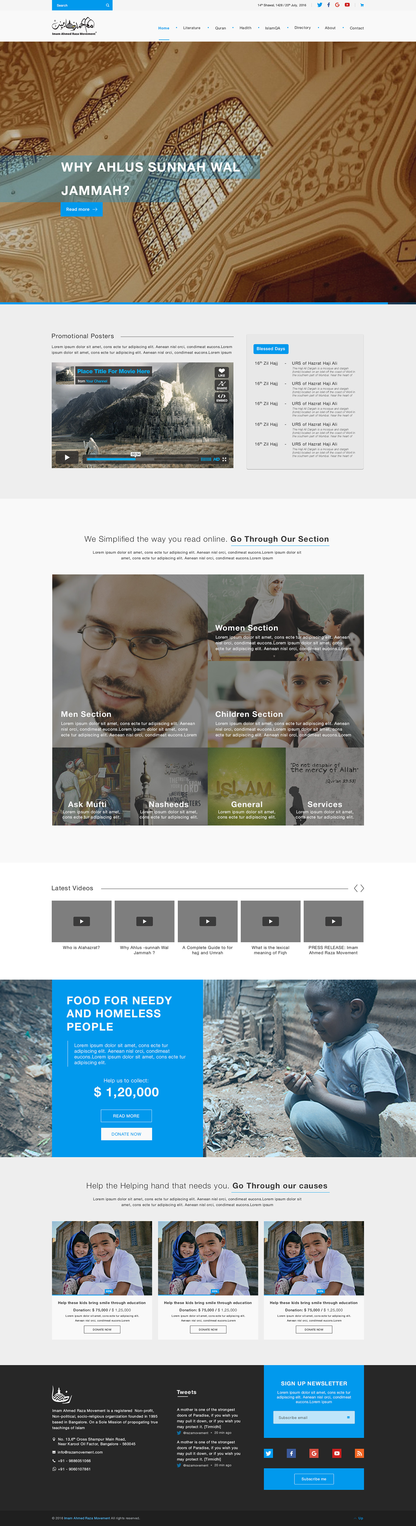 UI/UX Design Website islamic design razamovement.com