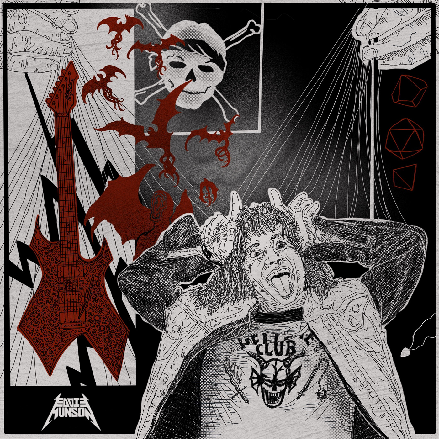 dnd art horror posters master of puppets Metal music artwork metalhead Metallica michael myers art Netflix Stranger Things 4