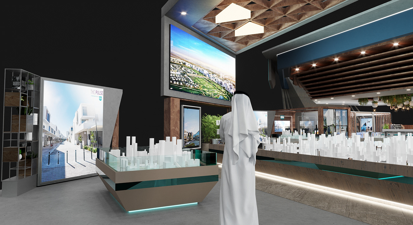 architecture booth concept Creative Design Exhibition Design  modern Stand UAE UAEDesign visual