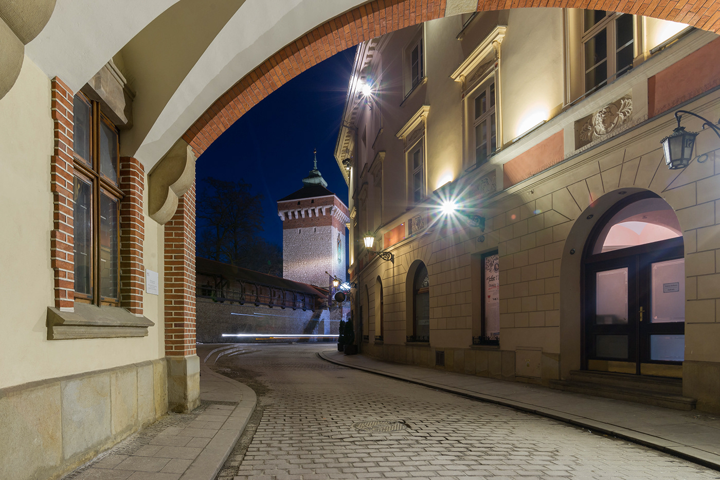 krakow night light poland bridge Vistula architecture
