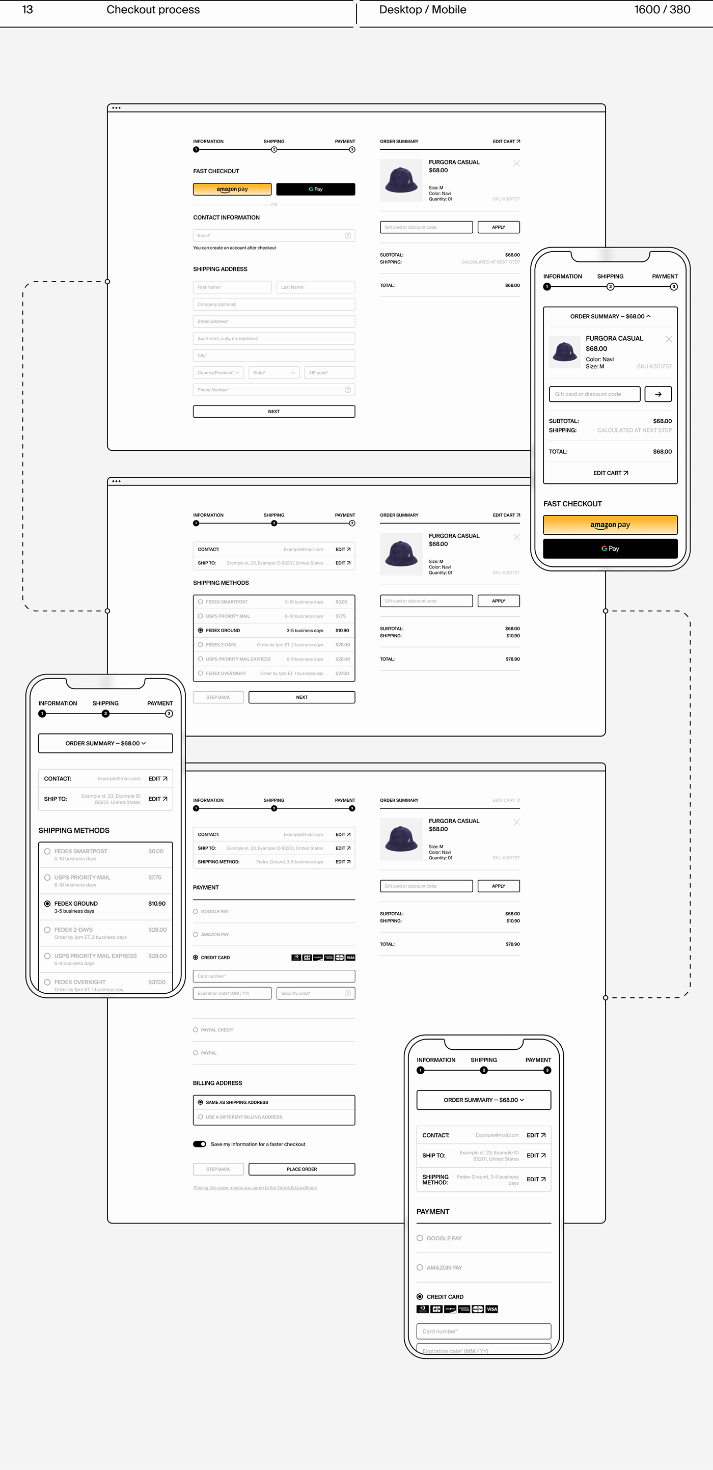 concept Ecommerce grid interaction Minimalism redesign store ux/ui Web Website