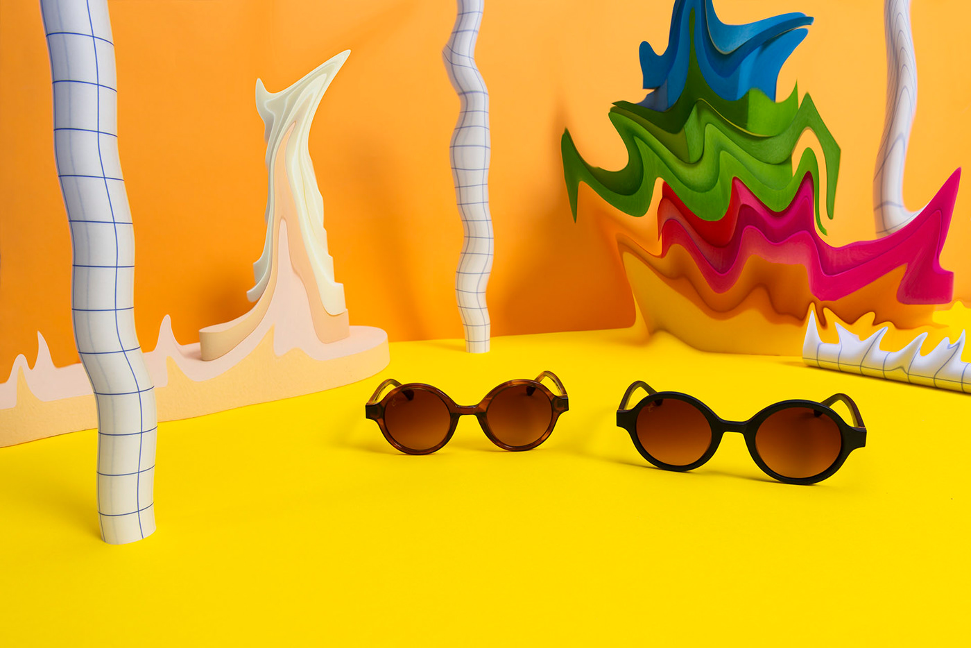 surreal campaign accessories Sunglasses art painting   studio product props colour