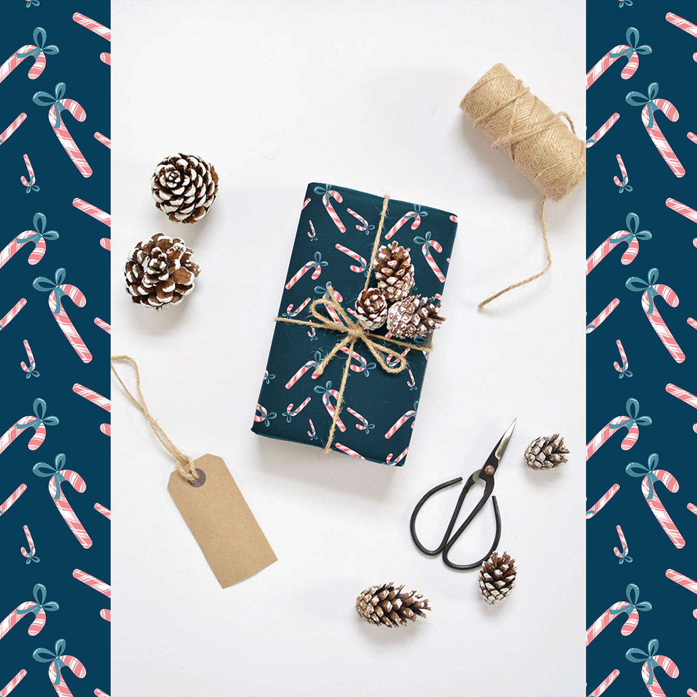 Christmas gift pattern wrapping