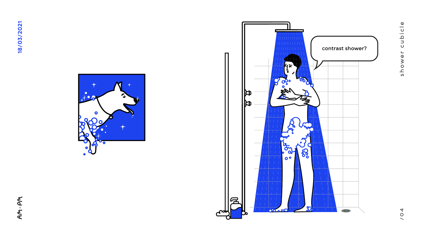 bath bathroom design ILLUSTRATION  line pets sanitary engineering sanitary equipment SHOWER Washing