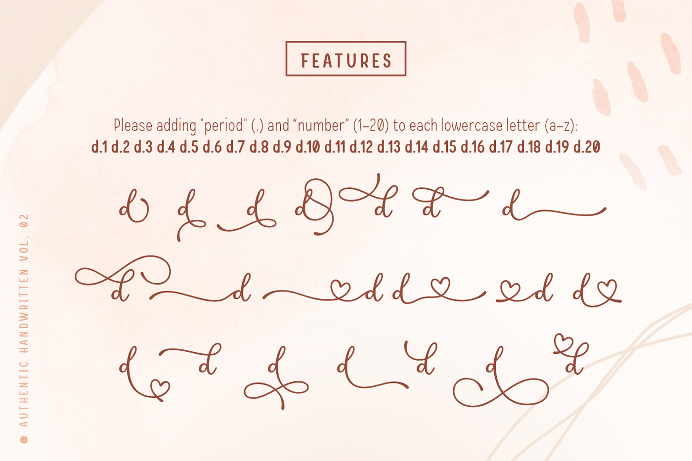 alternate branding  Calligraphy   handwritten Heart Swash Script Font typography   wedding font
