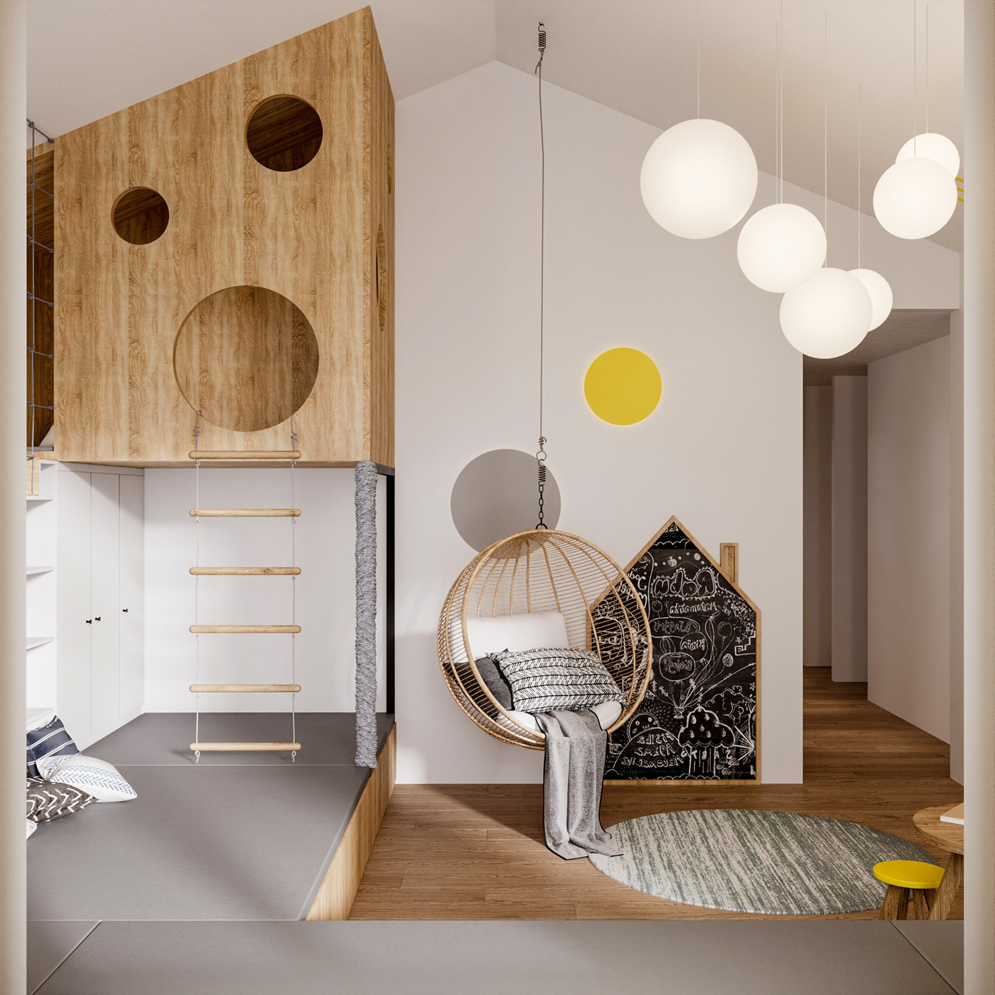 3dmax children CoronaRender  interiordesign kid's room kids play playroom детская спальня