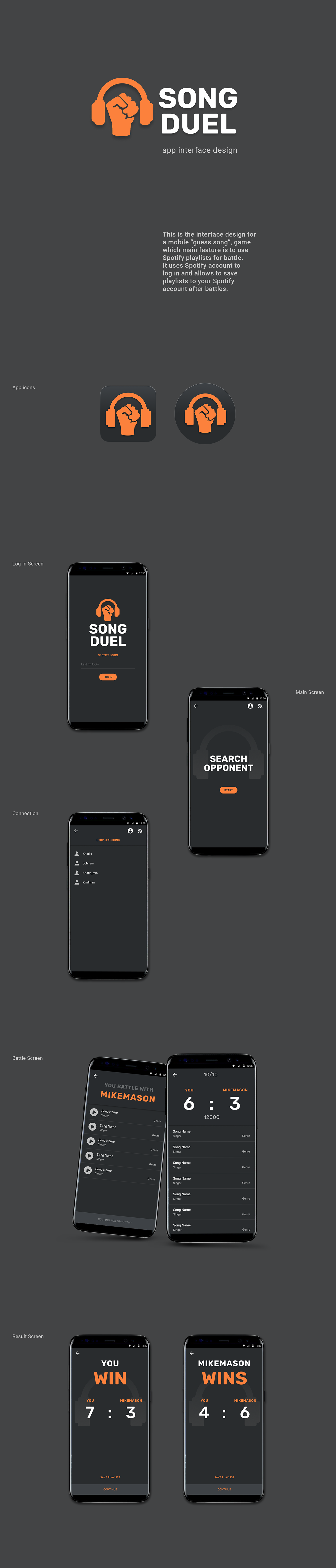 app Interface UI music design Web android apple spotify game