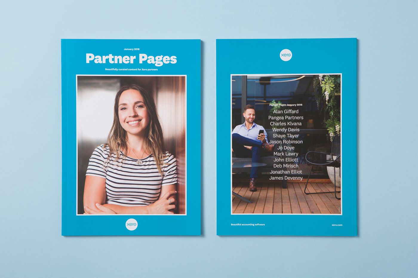 print editorial grid ILLUSTRATION  xero partner pages
