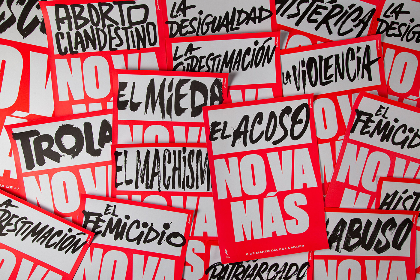 Calligraphy   campaign centro cultural recoleta march no more no va más poster women Women’s Day