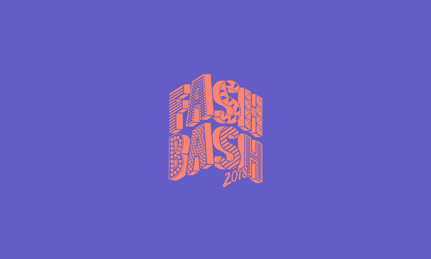 fash bash dia detroit graphic design  animation  animated gif 80's inspired Patterns invitation design branding 
