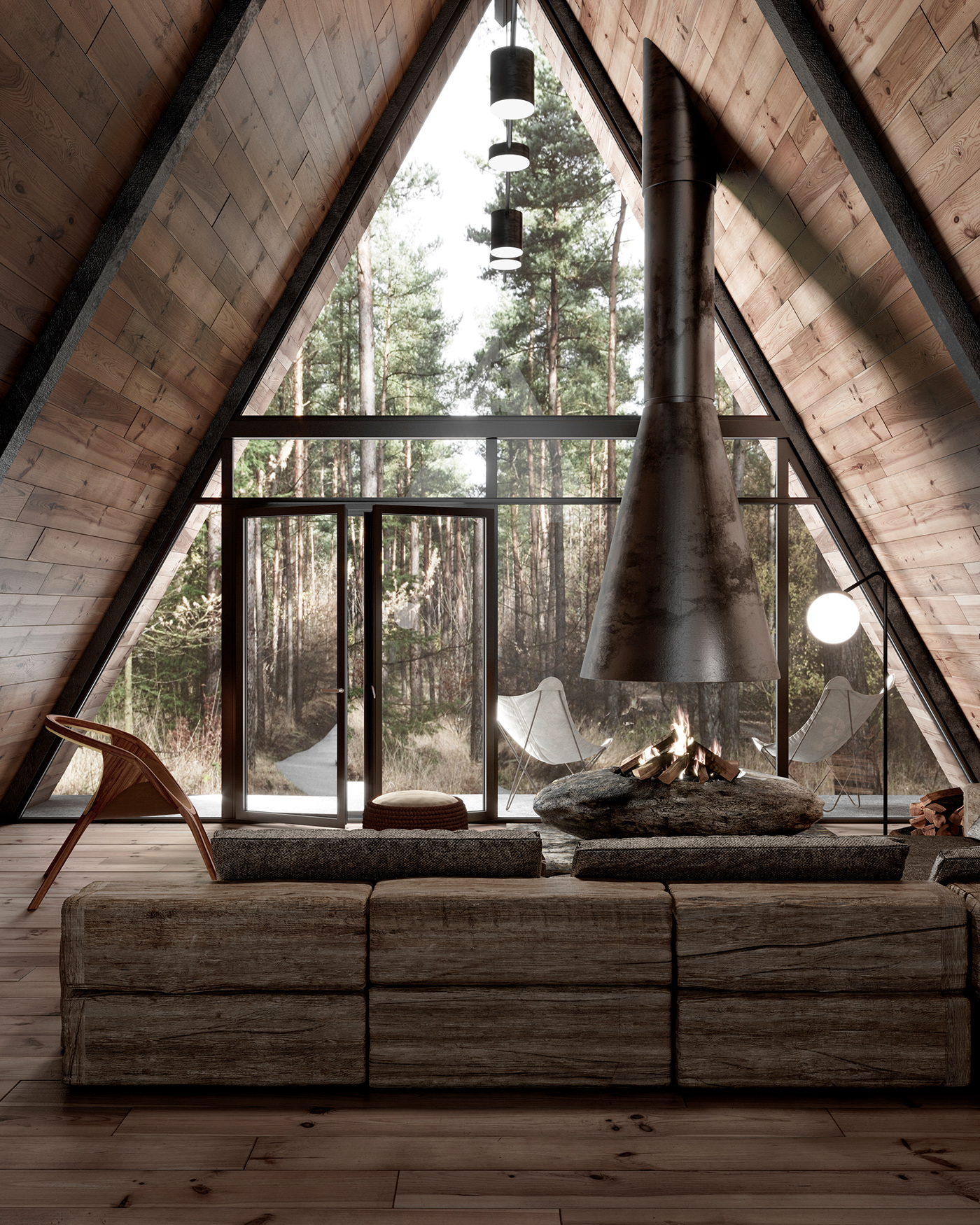 A-Frame architecture chalet design house interiordesign LOFT