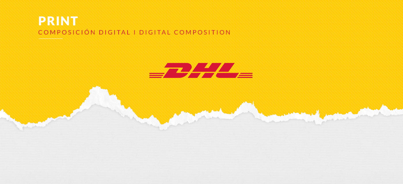 print DHL Advertising  digital designer crafting branding 