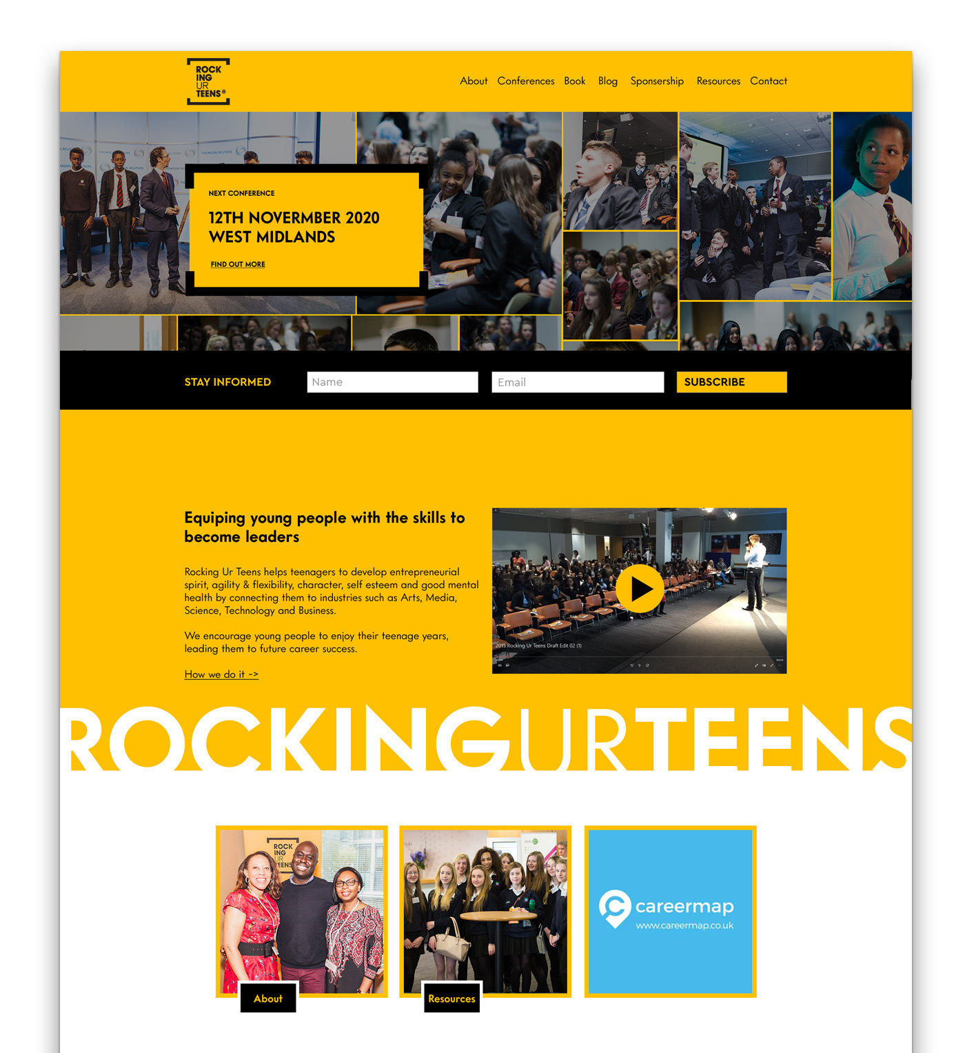 black charity conceptstore foundation rocking teens Web Design  web development  yellow youth