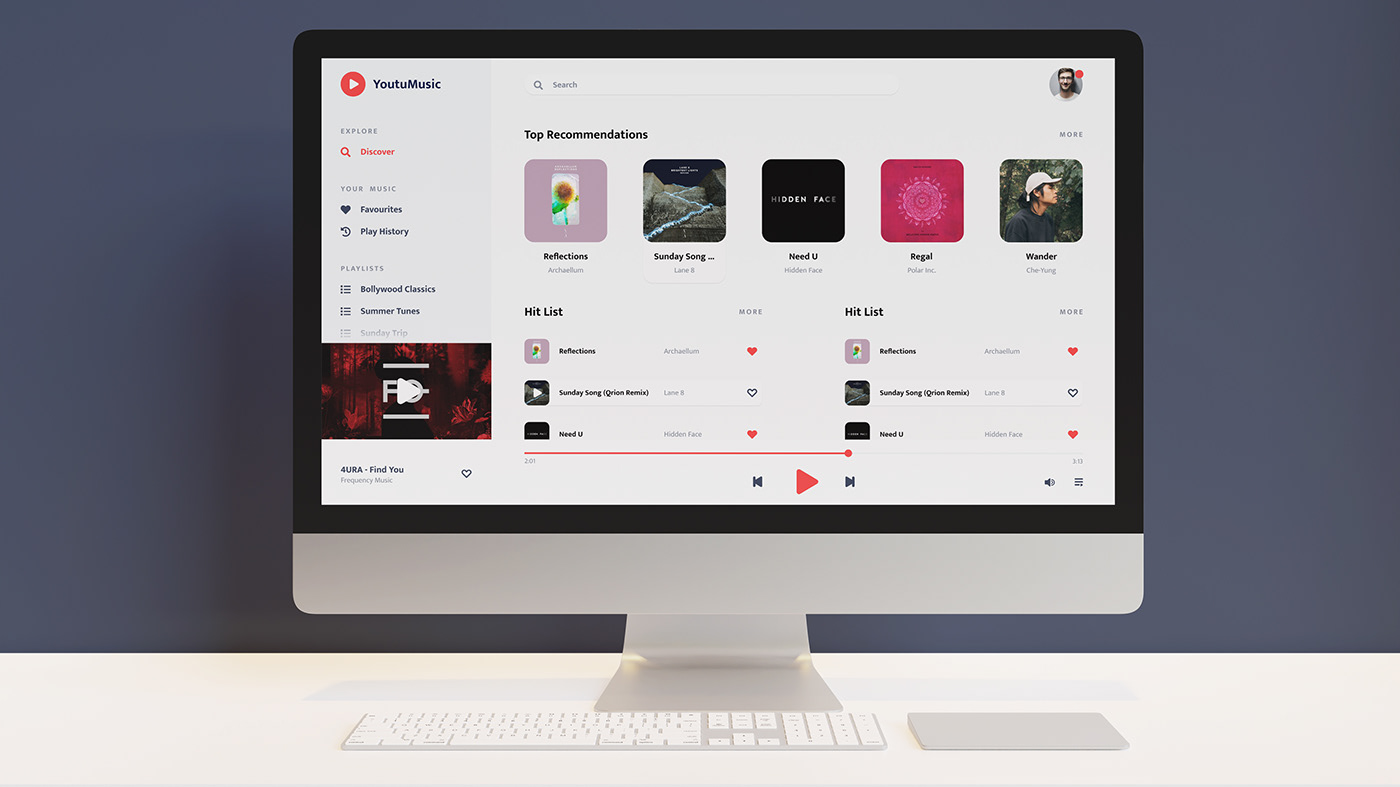 daily ui google music Music Player spotify user experience user interface video player youtube youtumusic