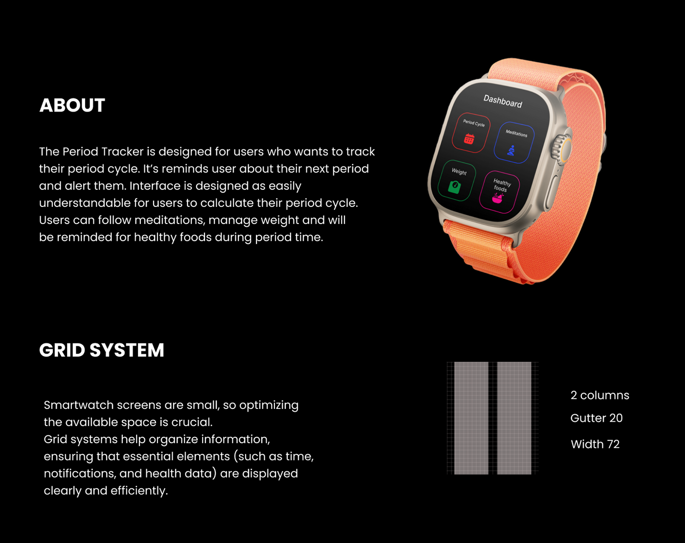smartwatch Smart Watch UI Design Smart Watch UI period app period menstruation ui design Figma user interface menstruation app