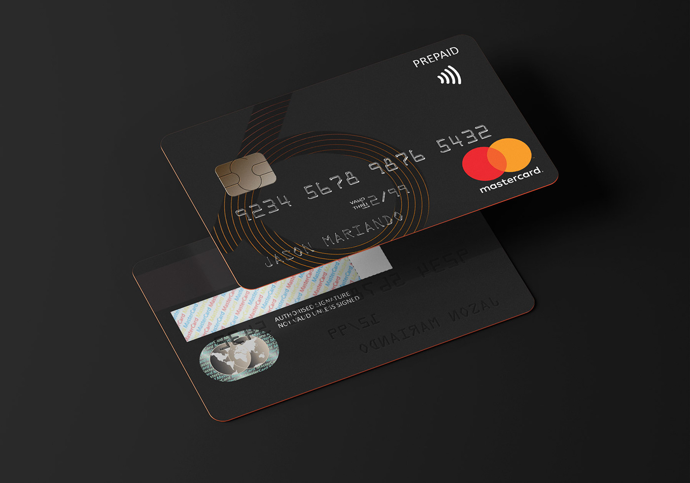 design print mastercard black Minimalism