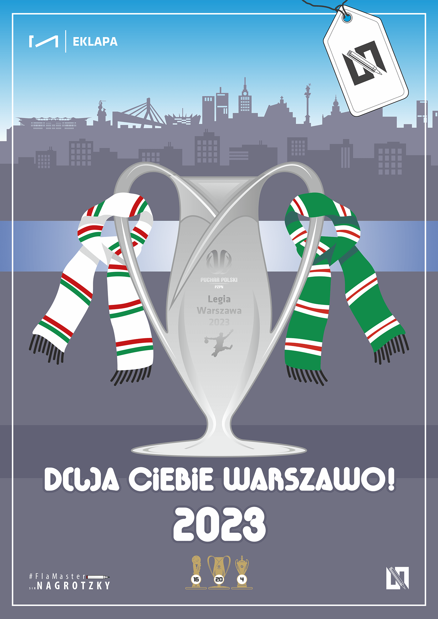 city cup football grafika legia nagrotzky poland polska vector warsaw