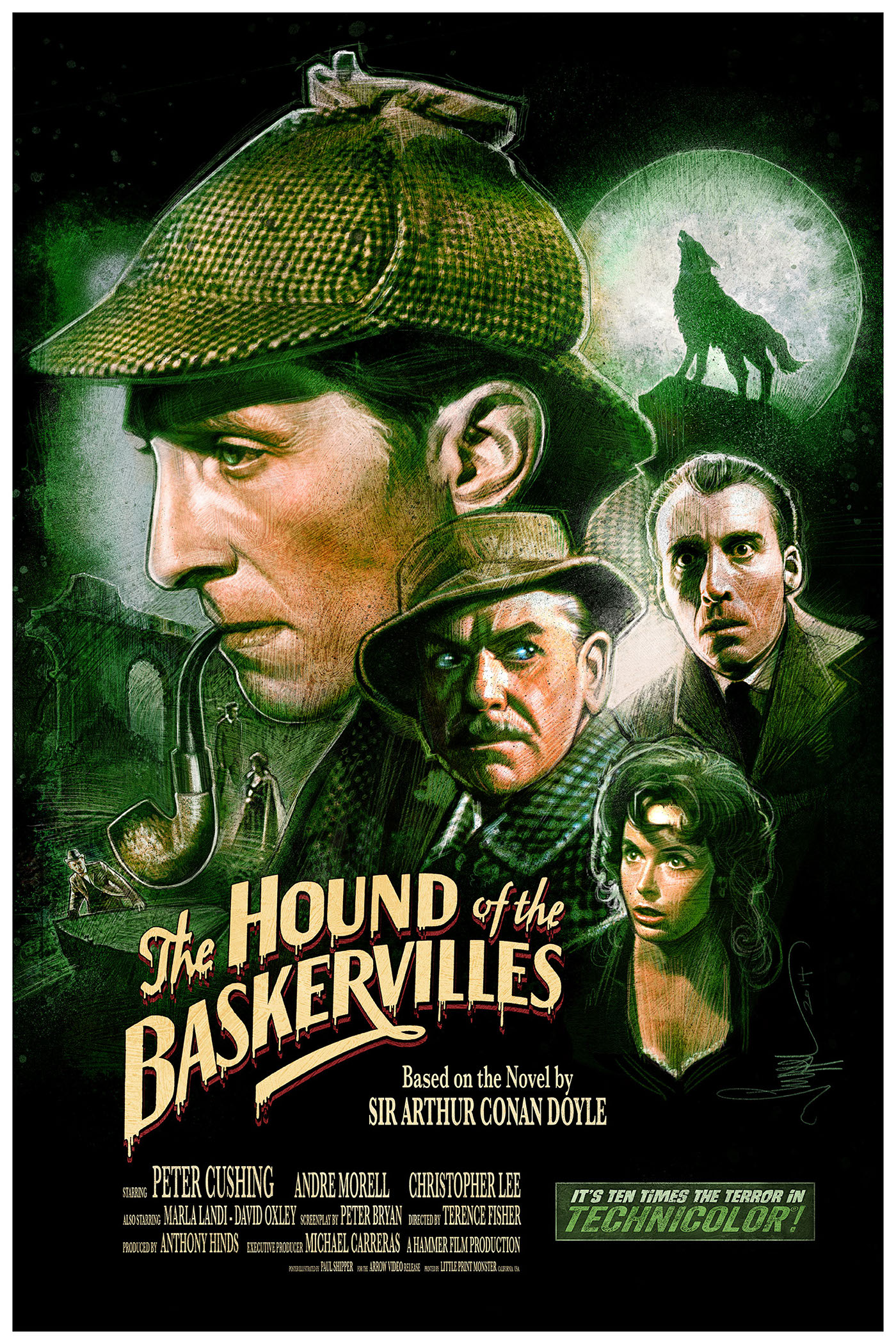 3566.The Hound of the Barkervilles movie POSTER.Sherlock Holmes Room Art decor  