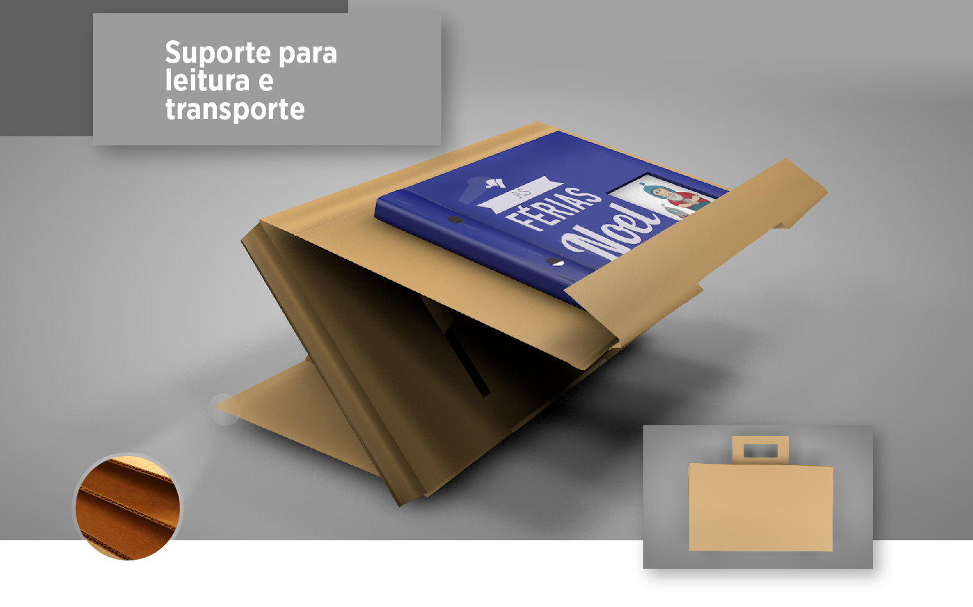 as férias de noel suporte para Livro transporte design design gráfico impressão papel ondulado papelão