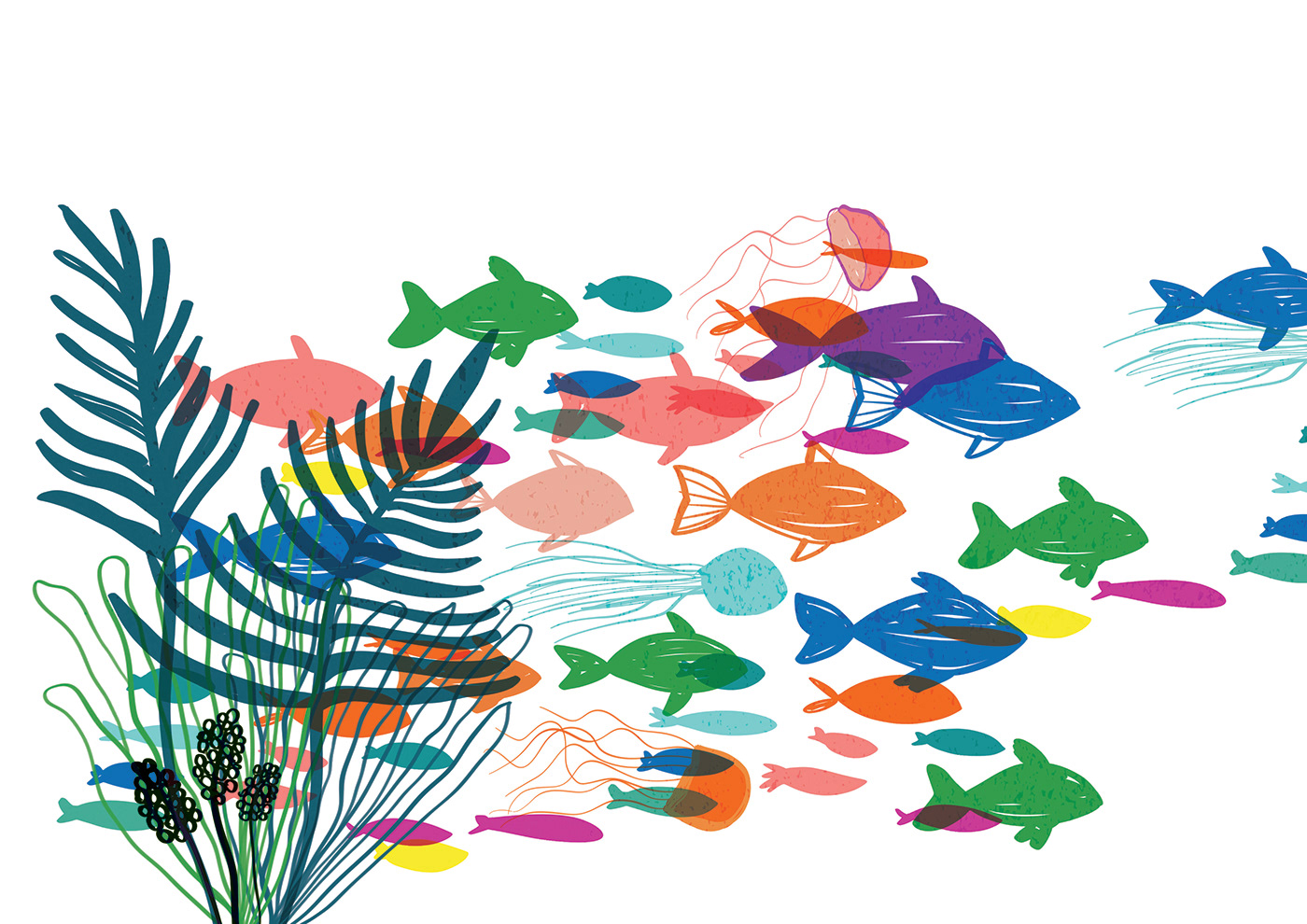 adobe illustrator animals digital illustration fishes underwater vector