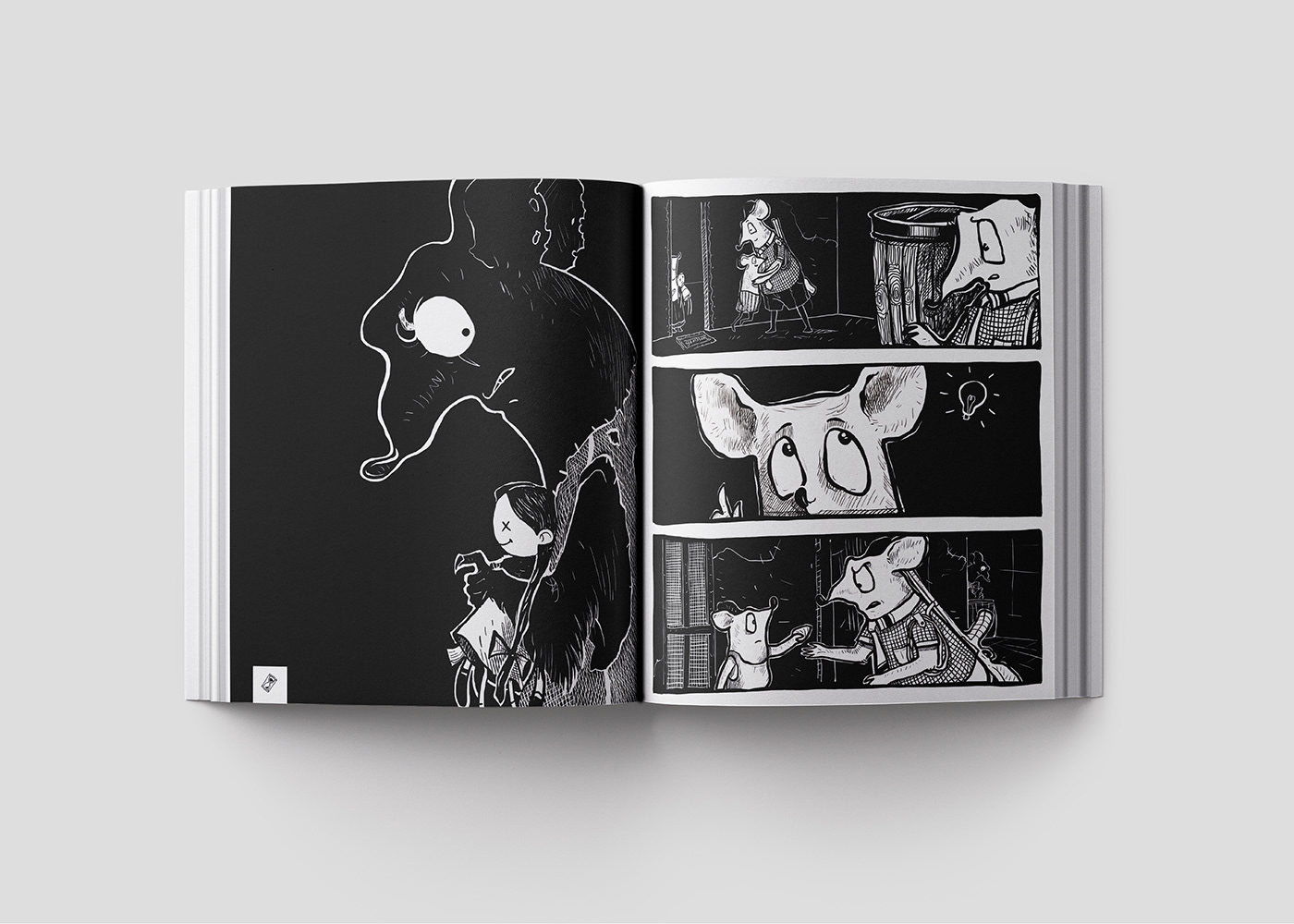 illustrations Graphic Novel graphic design  Comic Book Moosh