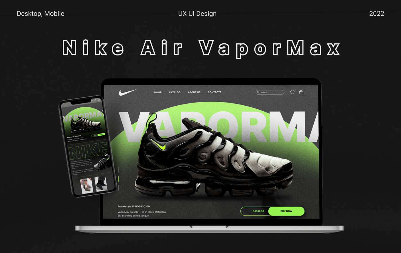 Ecommerce Nike shop UI/UX Web Design  Website