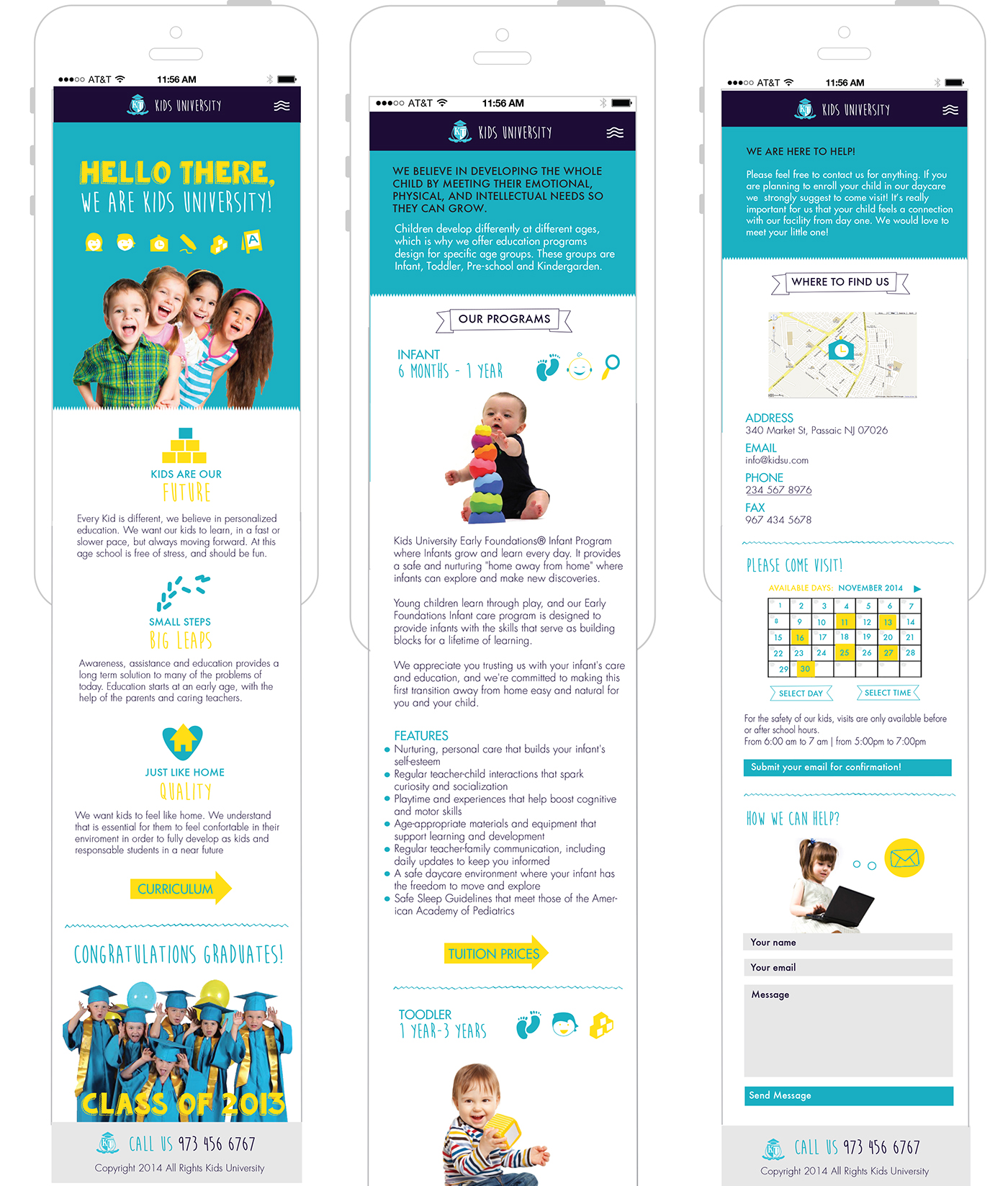 Responsive Webdesign kids design interactive