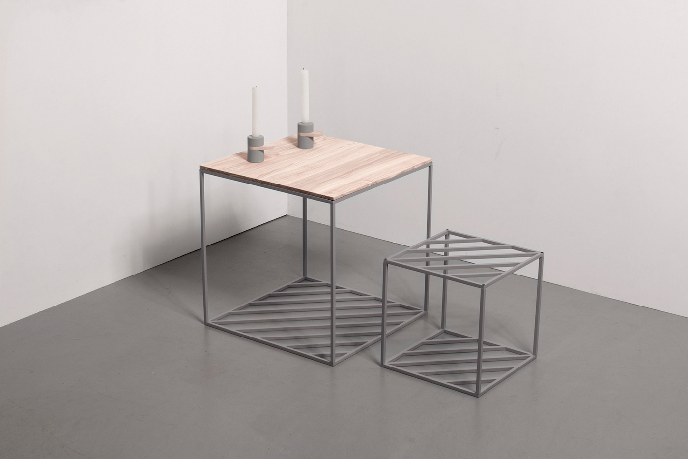 Hatch Metall wood concrete minimalist LOFT fild design color mint navy table coffeetable tea table table top