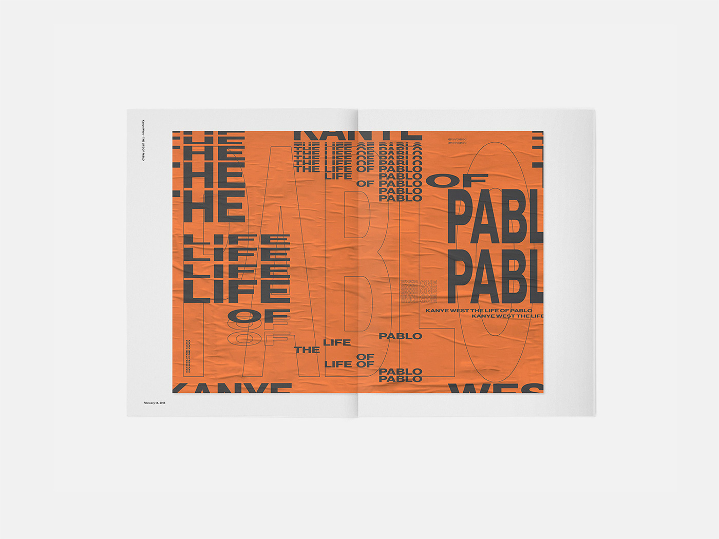 typography   music kanye tumblr trend sans serif print design  book design Radiohead