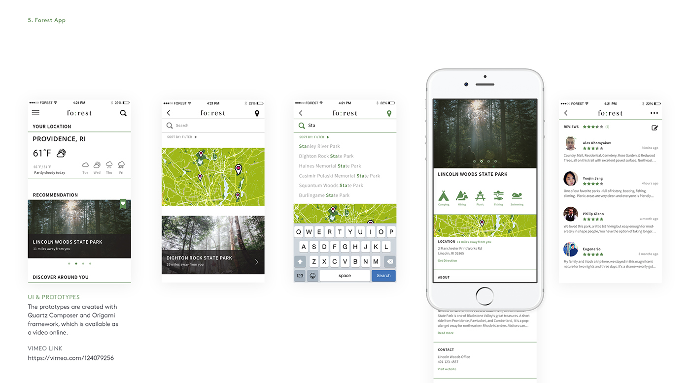 forest app UI ux motion prototype