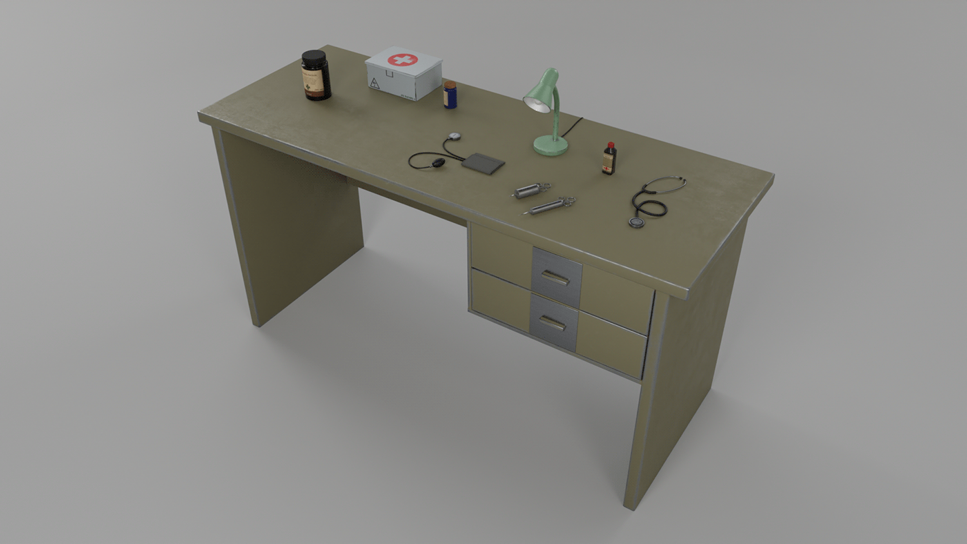 antique clinic desk doctor furniture hospital table vintage