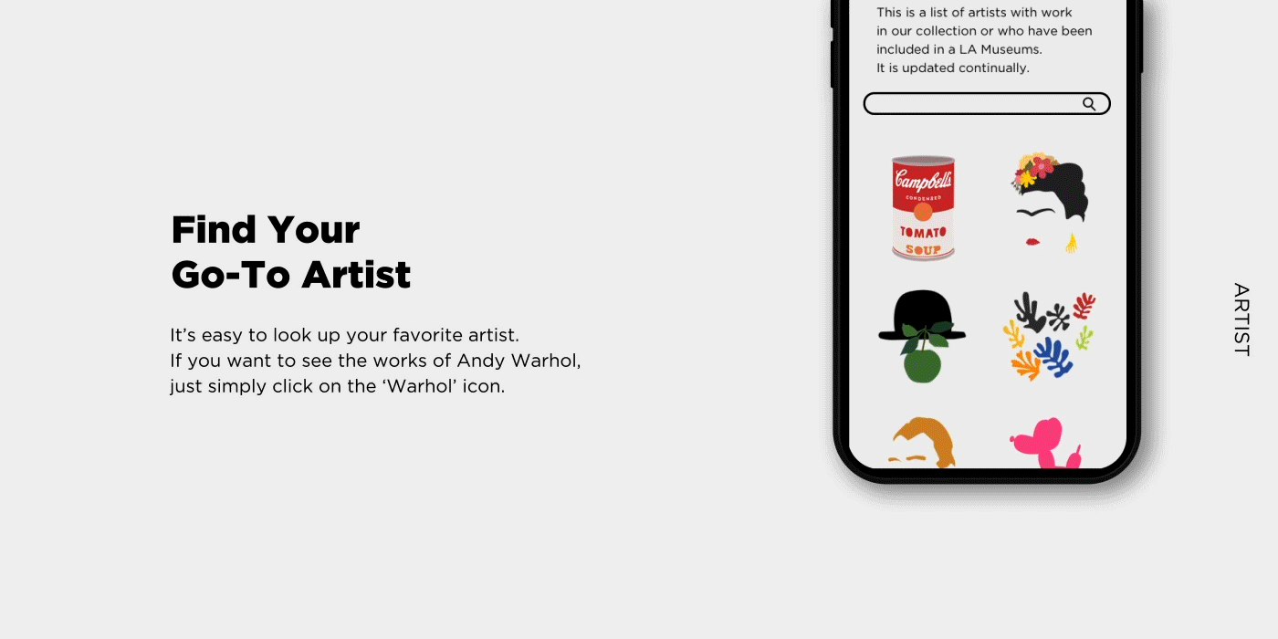 ux UI graphic design art museum app application concept Webdesign