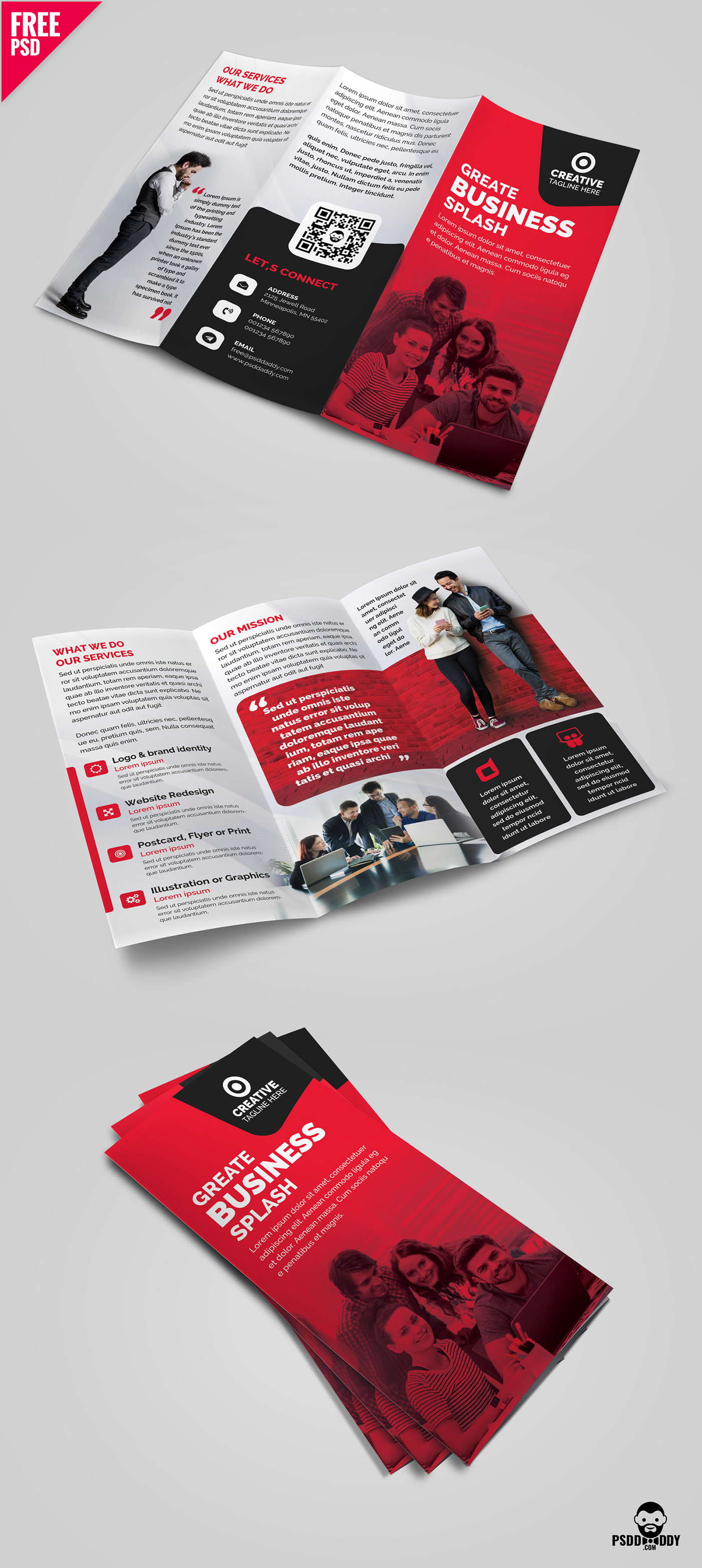 brochure Creative Brochure corporate free brochure free psd photoshop psd psd template trifold trifold template