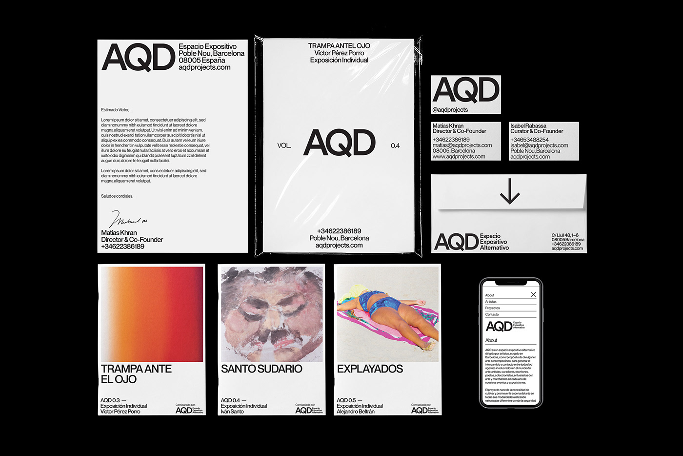 aqd art brand gallery logo minimal poster template visual identity branding 