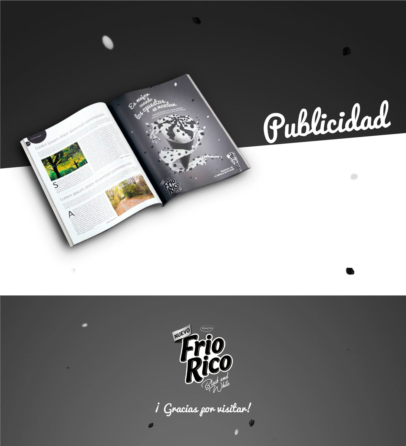 design cover design diseño gráfico ice cream proyect Advertising  appetite appeal frio rico conceptualization peru
